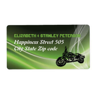 biker på grönt/motorcykel bröllop fraktsedel