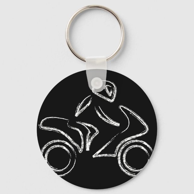 Biker på motorcykel nyckelring (Framsida)