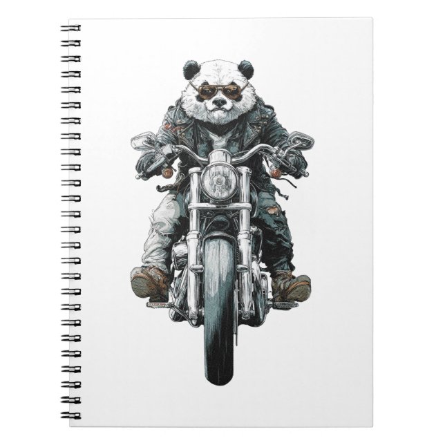 Biker Panda Anteckningsbok (Framsidan)