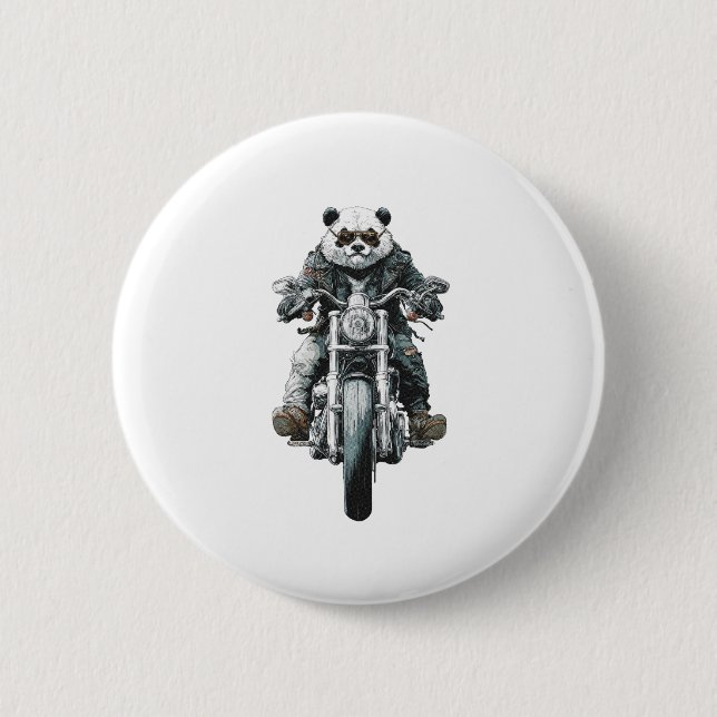 Biker Panda Knapp (Framsida)