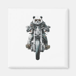 Biker Panda Magnet