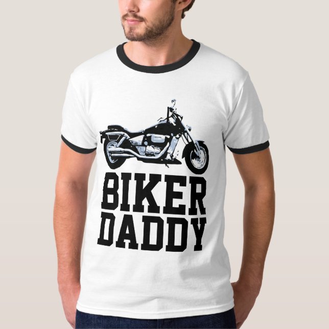 BIKER PAPPA DADDY T-Shirts (Framsida)