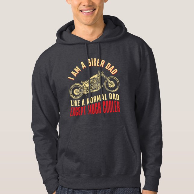 Biker Pappa Hoodie (Framsida)