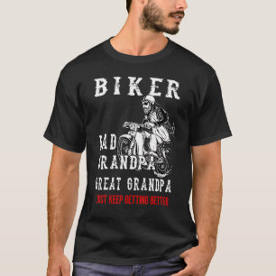 Biker Pappa morfar Underbar morfar jag bara Behåll T Shirt