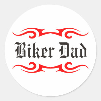 Biker Pappa Runt Klistermärke