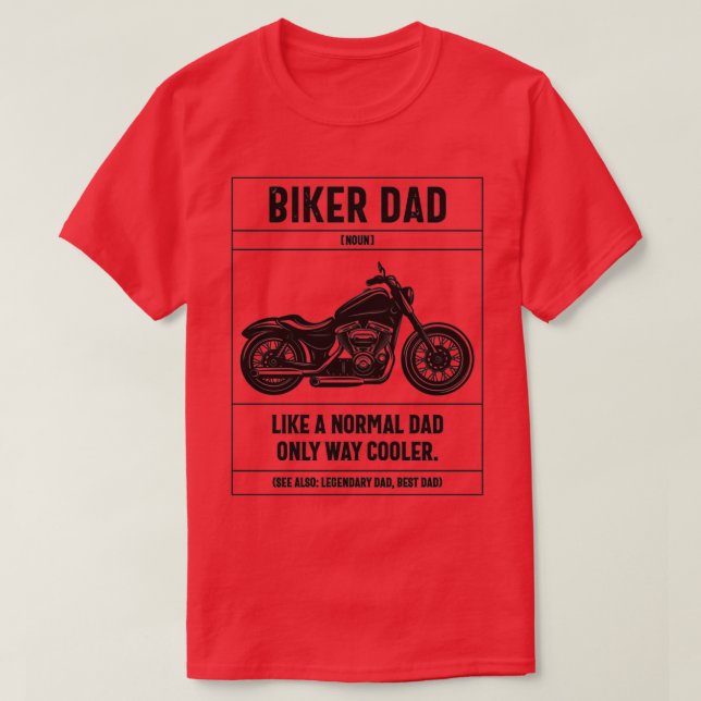 Biker Pappa som en vanlig motorvagn Pappa T Shirt (Design framsida)
