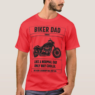 Biker Pappa som en vanlig motorvagn Pappa T Shirt