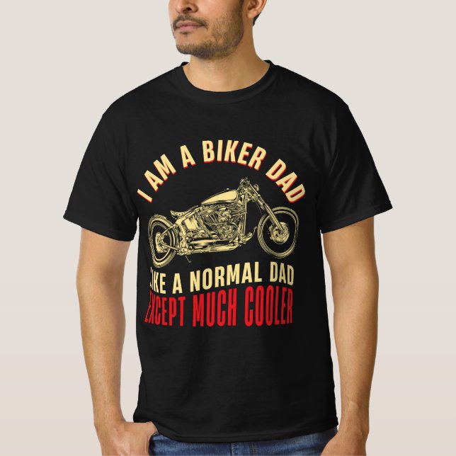 Biker Pappa T Shirt (Framsida)