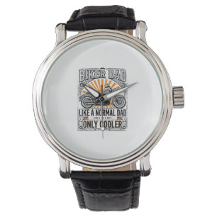 Biker Pappa Vintage Motorcykel Vektor Design_1 Armbandsur