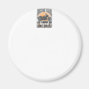 Biker Pappa Vintage Motorcykel Vektor Design_1 Magnet