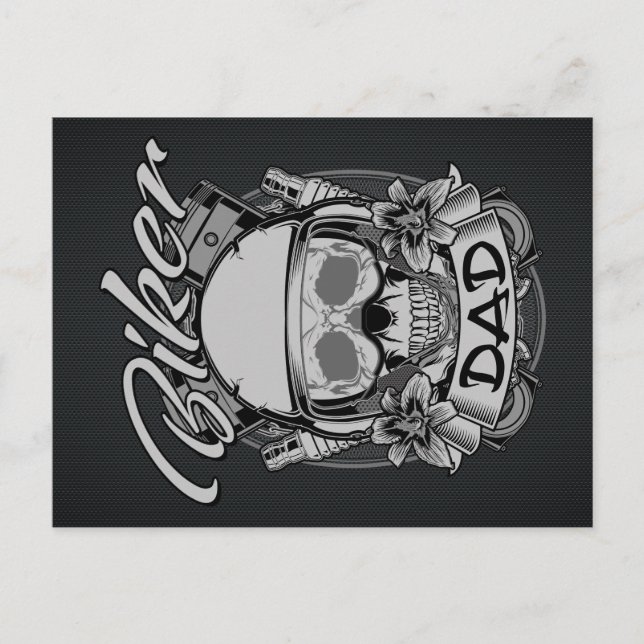 Biker Pappa Vykort (Framsida)