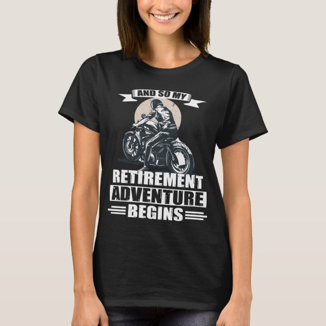 Biker Pension Pension Biking Motorcycle Gift T Shirt (Framsida)