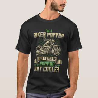 Biker Poppop Cooler Funny Biker Motorcle För manar T Shirt