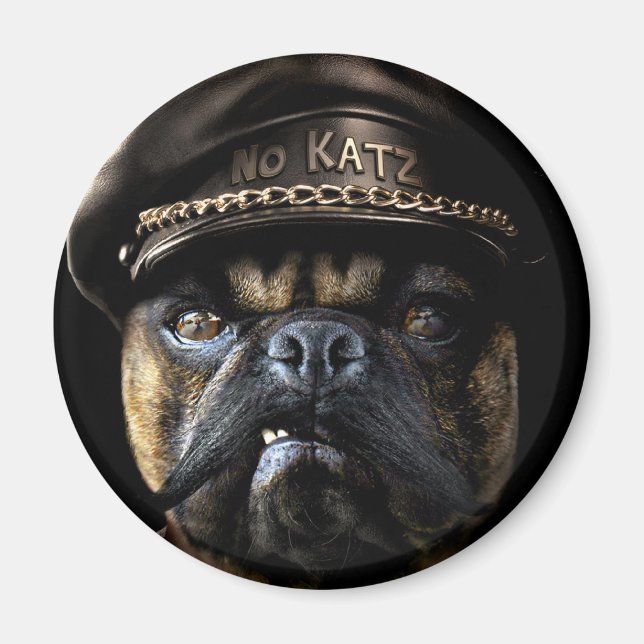 Biker Pug Magnet (Framsidan)