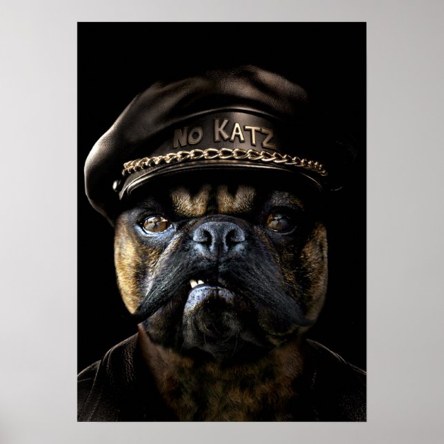 Biker Pug Poster (Framsidan)