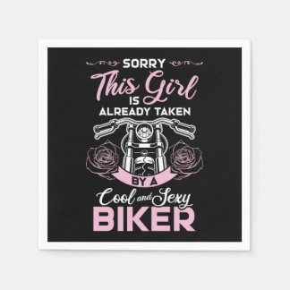 Biker Retrovintage Beklagar att den här tjejen red Pappersservett