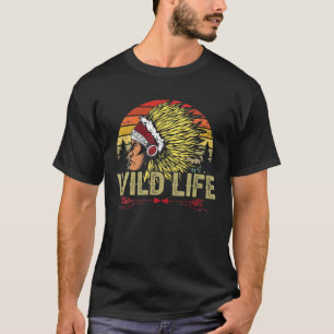 Biker S För manar Indian Native American Skull Vi T Shirt