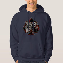 Biker Saint eller Sinner Ace i Spades Old school Hoodie