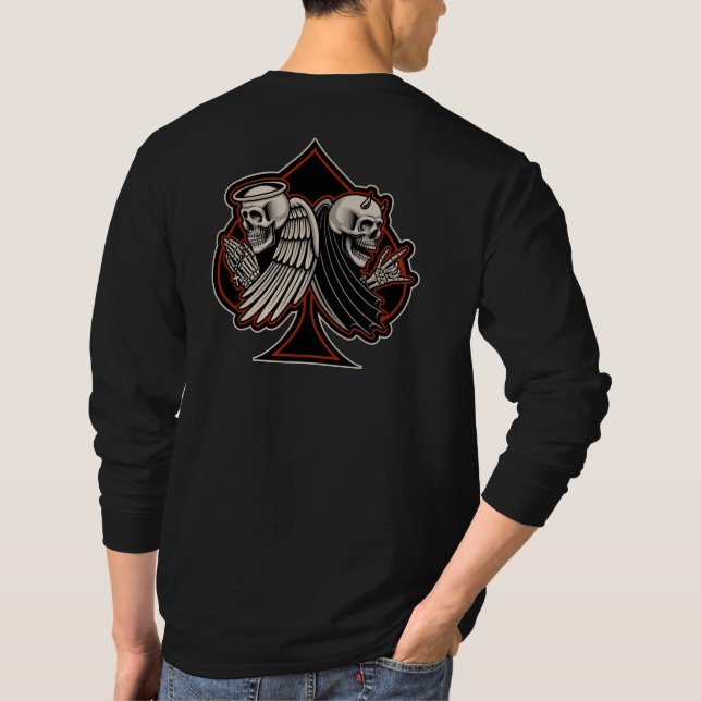 Biker Saint eller Sinner Ace of Spades Old School T Shirt (Baksida)