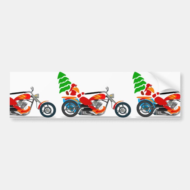 Biker Santa Bildekal (Framsidan)