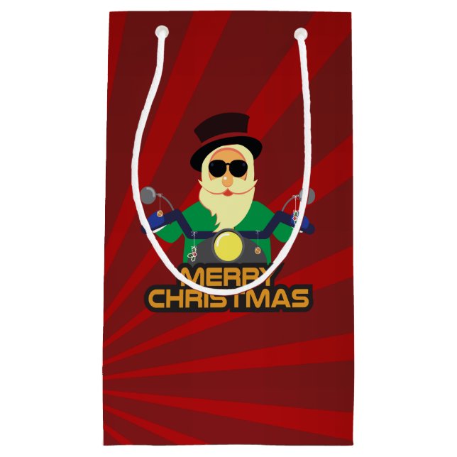 Biker Santa Gift Bag (Framsidan)