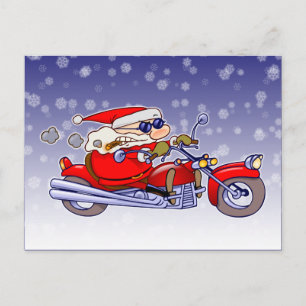 Biker Santa Helg Vykort