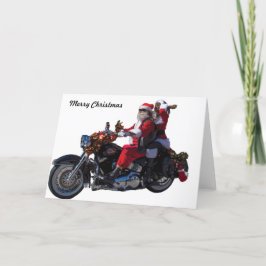 Biker Santa Helgkort