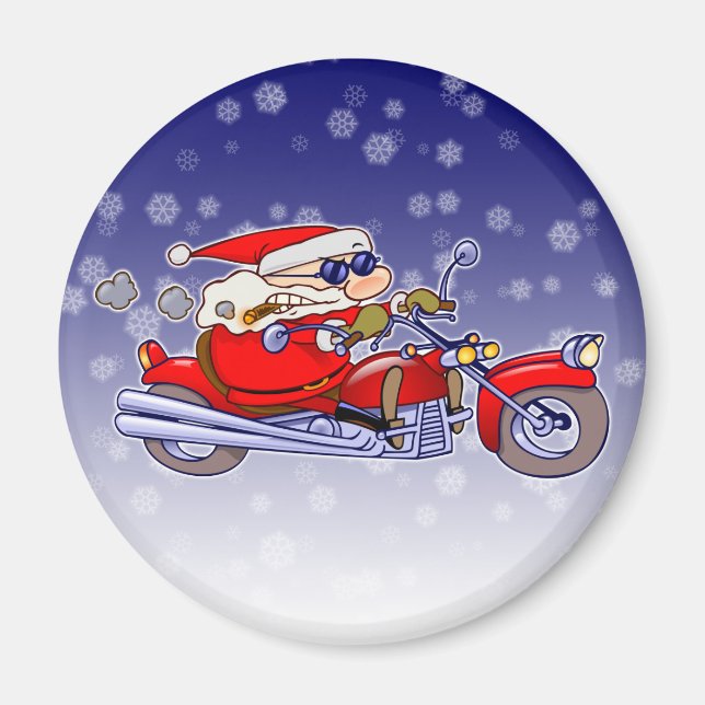 Biker Santa Magnet (Framsidan)