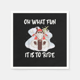 Biker Santa Motorcycle Fläkt God jul Julafton Ho Pappersservett