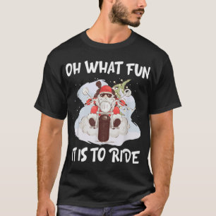 Biker Santa Motorcycle Fläkt God jul Julafton T Shirt