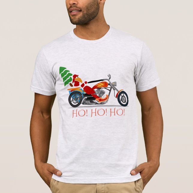 Biker Santa på något att säga för en avbrytare T Shirt (Framsida)