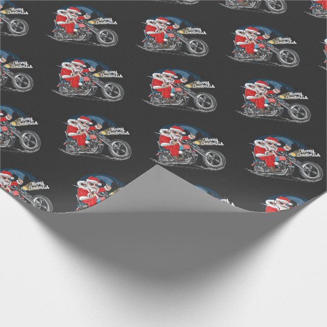 Biker Santa Presentpapper (Hörn)