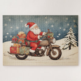Biker Santa Pussel