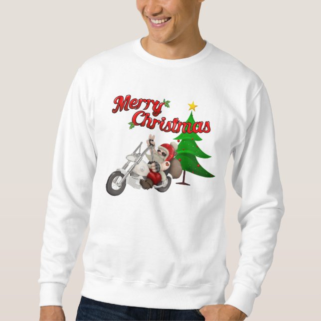 Biker Santa Sweatshirt (Framsida)