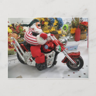 Biker Santa Vykort