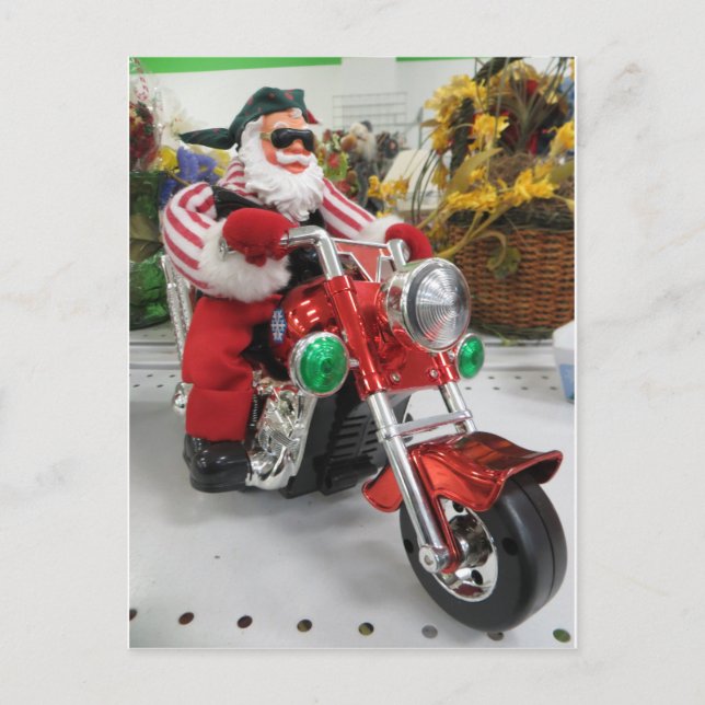 Biker Santa Vykort (Framsida)