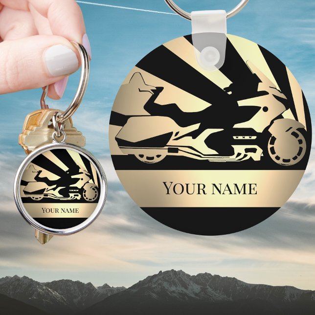 Biker sepia för motorcykelmotorcyklar i nyckelkedj nyckelring (Skapare uppladdad)