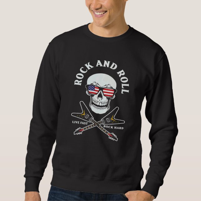 Biker Skeleton Död Mystic Bone 2 Lång Ärmad Tröja (Framsida)