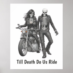 Biker Skeleton par Poster