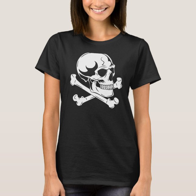 Biker Skelett Död Mystic Bone T Shirt (Framsida)