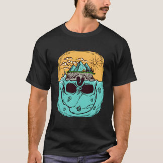 Biker Skelett Mystisk Död Ben T Shirt