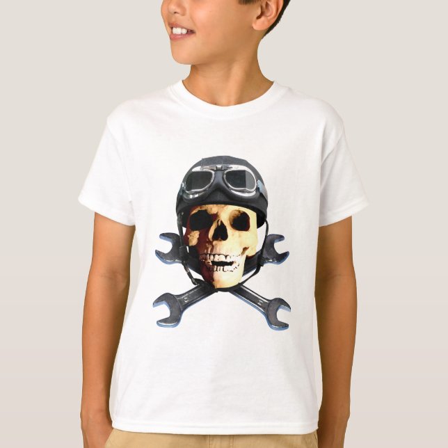 Biker Skull B Tee Shirt (Framsida)