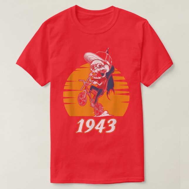 Biker Skull Cyclist Skeleton Cycling Mountain Biki T Shirt (Design framsida)