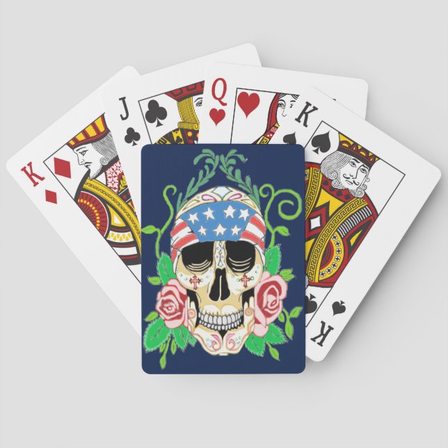 Biker Skull Spelkort (Baksidan)