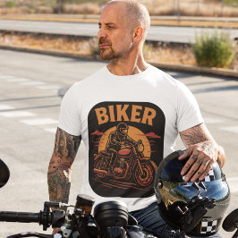 Biker stilvolle Motorradfahrer Illustration T Shirt