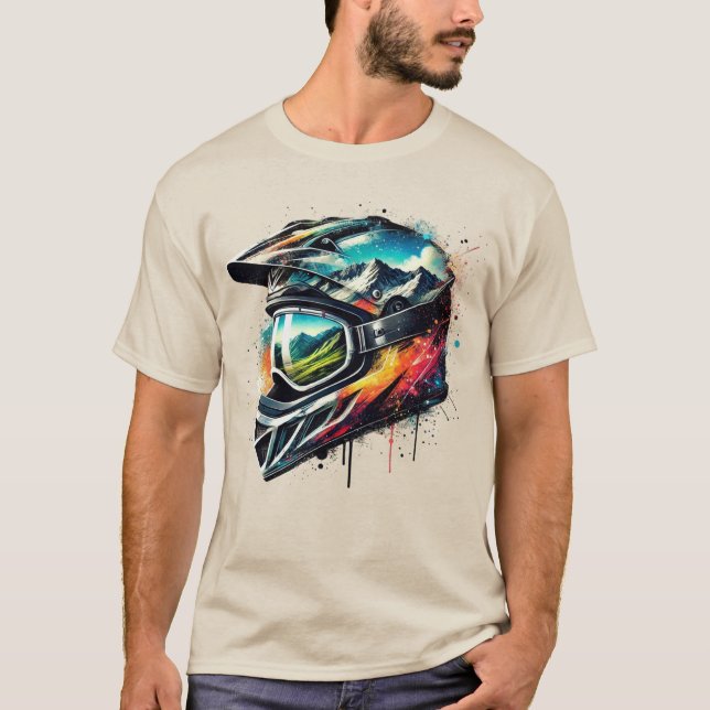 Biker Tee, motorcykel Shirt, Rider Top... T Shirt (Framsida)