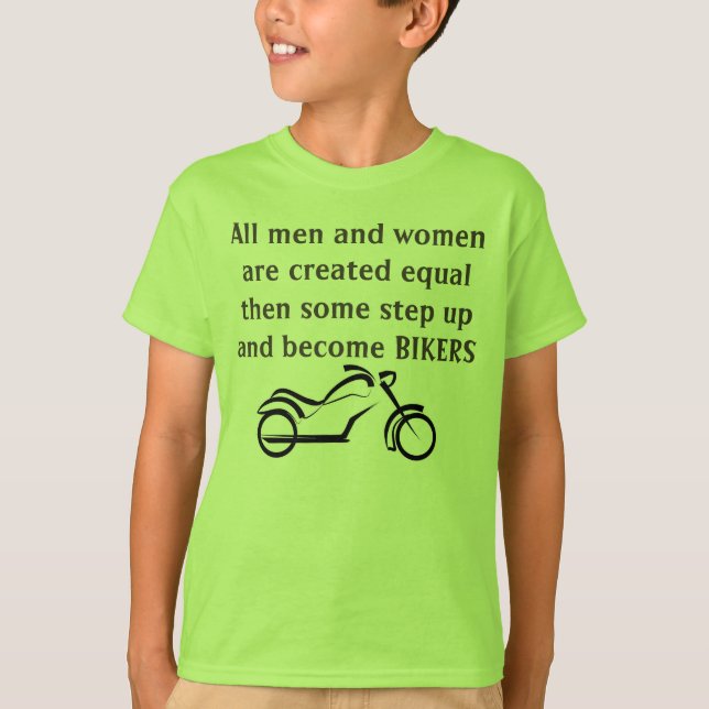 biker till skjorta. t-shirt (Framsida)