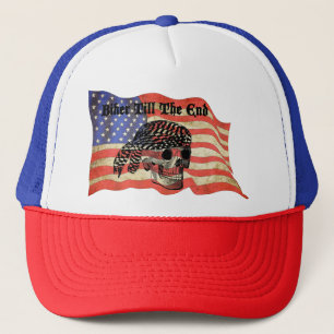 Biker till USA flagga konst. Keps