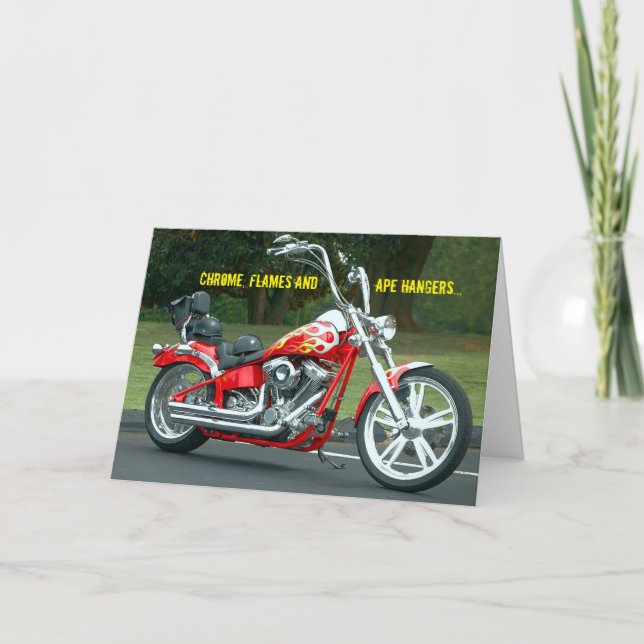 Biker V-twin Harley Road Rash Get well Soon Card Kort (Framsida)