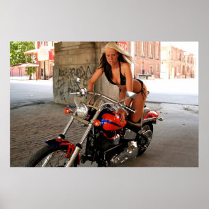 BikerBabeaffisch Poster